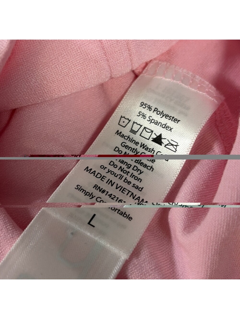 NWT LuLaRoe Amber Size Lg Long Sleeve Pink Lightweight Cancer Didn’t Win Hoodie - Picture 7 of 7